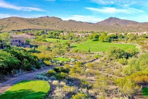 Play a round of 18 holes 2 minutes from your room.