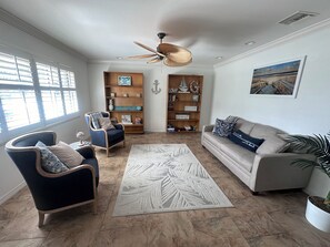 Enjoy a game with your family or relax and read in the Den.
