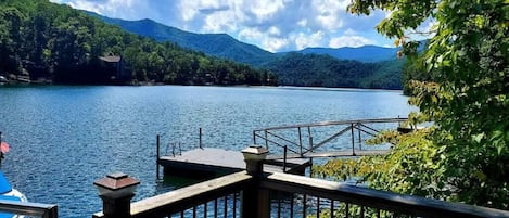 View from lake side deck