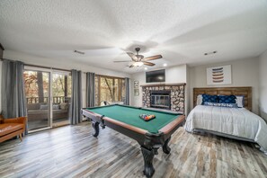 Game Room with Pool Table, Games, and Pac-Man Arcade