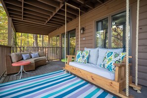 Downstairs Balcony with Swing