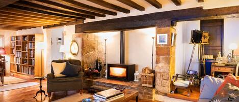 Cosy Living Room with Log Burner