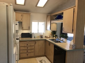 Kitchen is fully equipped.