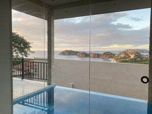 Ocean and pool view from the living area 