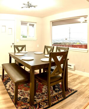 Dining room with bay view