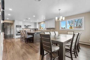 Beautiful high-end kitchen with seating for 11 and top-end appliances.  