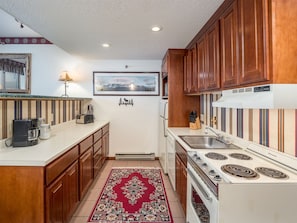 Kitchen and dining area