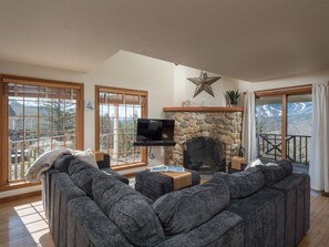 Main living area with fireplace