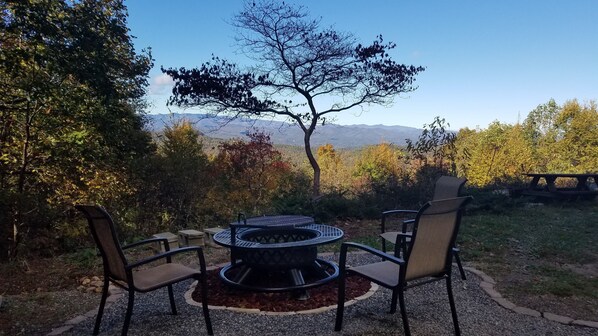 This is the spot.  Sit by the fire and watch the birds or the stars.  