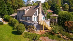 We've added new stairs and a walkway to provide easy access to the hot tub below