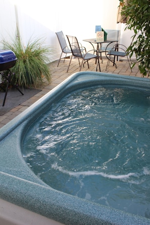 Private Patio with hot tub