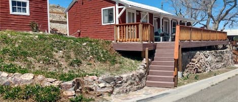 Stairs leading to the house