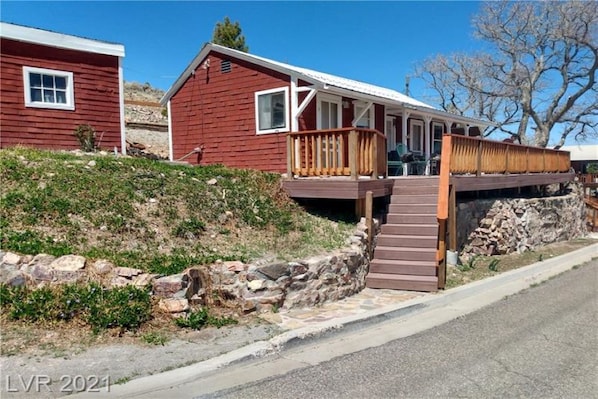 Stairs leading to the house