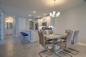 The 6 Top Dining Space Looking Towards the Second Full Sized Bathroom