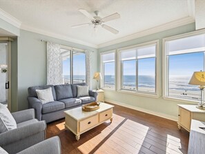 Living Room with Direct Ocean Views at 3502 Sea Crest