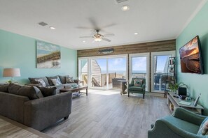 Gulf front balcony off the living area - Gulf front balcony off the living area