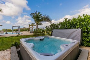 Private Patio w/ furniture and hot tub