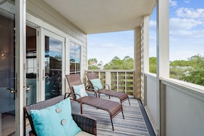 Lounge on the porch overlooking seagrove