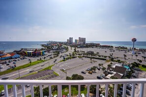 View from the front balcony overlooking the Gulf of Mexico and Quietwater Sound