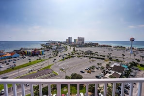 View from the front balcony overlooking the Gulf of Mexico and Quietwater Sound