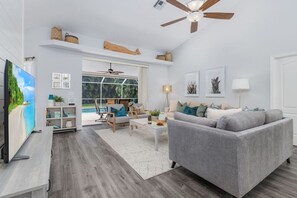 Lots of space to relax in comfort after a long day at the beach, exploring, or napping by the pool!