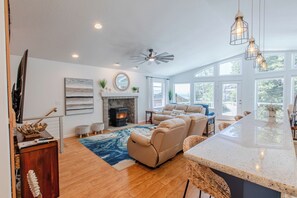 Large open space concept with ocean views