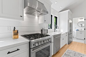 Gas range, dishwasher and refrigerator