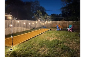 Backyard at night.