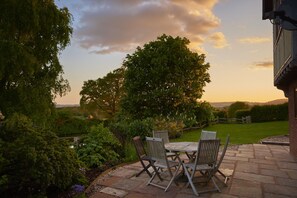 Patio in late evening sun