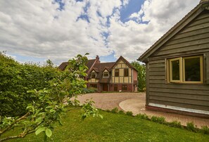 Across the driveway to the cottage