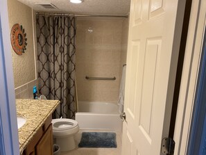 Bathroom off living room 