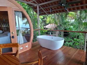 Romantic and Private Soaking Tub with Ocean Views