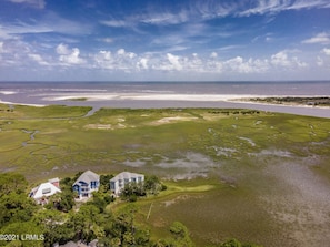 Overhead of house to left