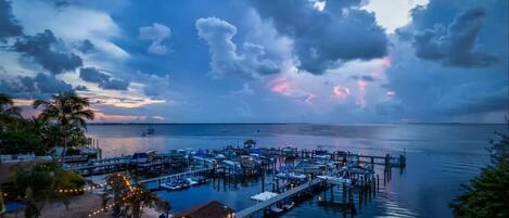 Marina view at night