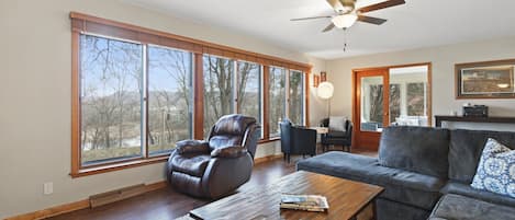 View of the Mississippi River from the living room 