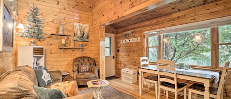 Saranac Lake Vacation Rental | 2BR | 1BA | 2-Story Cabin | Stairs Required