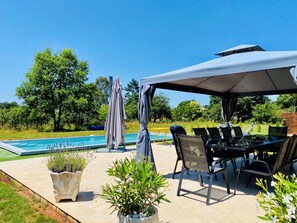 Maison Monpazier Private Garden with New 10x4M heated salt water swimming pool