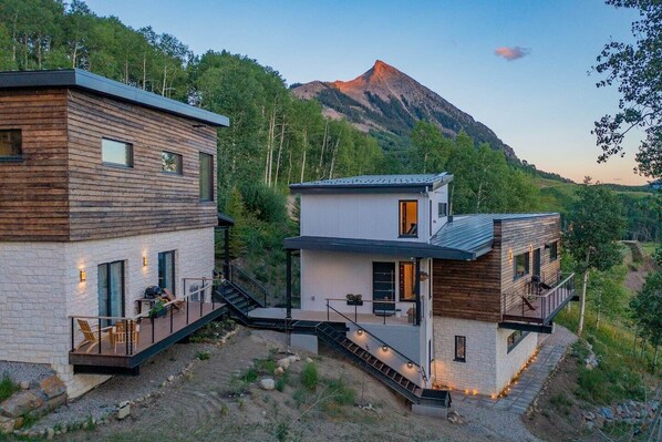 Teocalli 1 with private deck below garage.