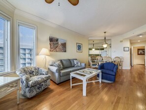 Living Room and Dining Area at 2410 SeaCrest