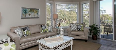 New Floors and Furniture in Living Room at 2307 Sea Crest