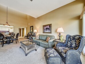 Living Room, Dining Area and Kitchen at 1839 Beachside Tennis