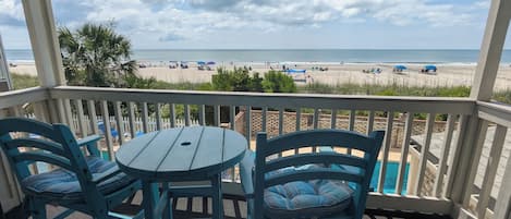 Private oceanfront balcony