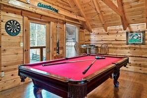 Regulation Pool table in the game room on upper level.