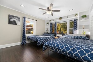 Downstairs Bedroom 2 with 2 Queen beds.