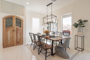 Pantry & dining table - Beautiful custom pantry doors and dining table.