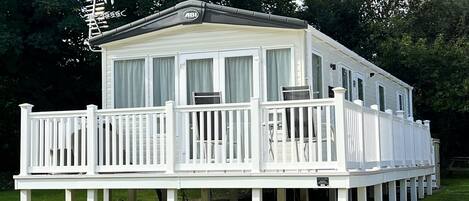 This is our luxury 2-bedroom caravan at Lower Hyde, Shanklin, Isle of Wight.