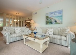 Open Living Area with Flat Screen TV at 113 Barrington Court