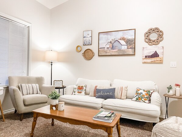 Comfy living room for you to chill and enjoy a nice family time.