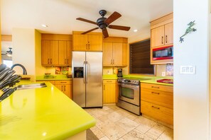 Fully stocked kitchen