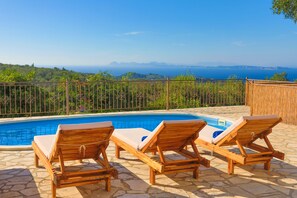 Sunny pool terraces